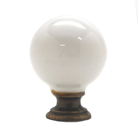BELWITH 1-1/4" Round Cabinet Knob - White P20-VB