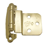 BELWITH Self Closing Face Mount 3/8" Inset Cabinet Door Hinge - Polished Brass P533030F-3