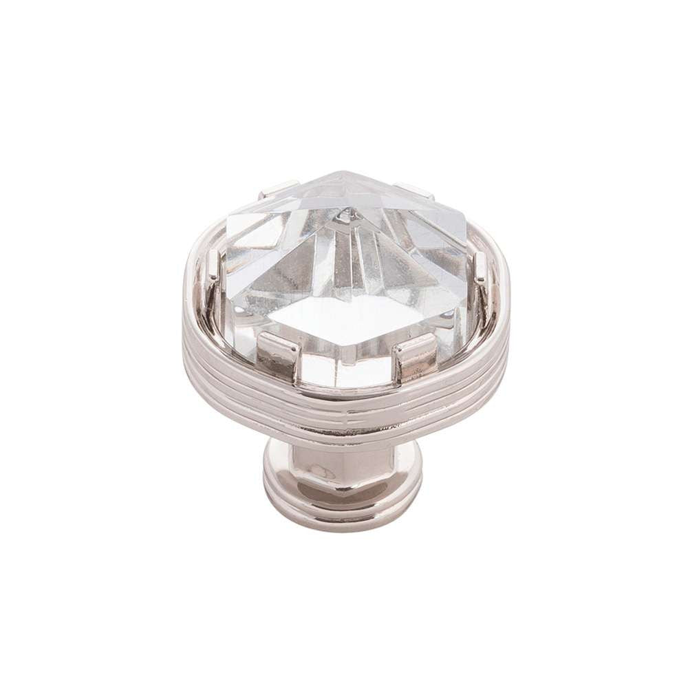 BELWITH KEELER Chrysalis 1-3/16" Diameter Glass Cabinet Knob in Polished Nickel B076304GL-14
