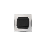 BELWITH KEELER Belleclaire 1-1/4" Length Square Cabinet Knob in Matte Black and Clear B077497-MB Front View