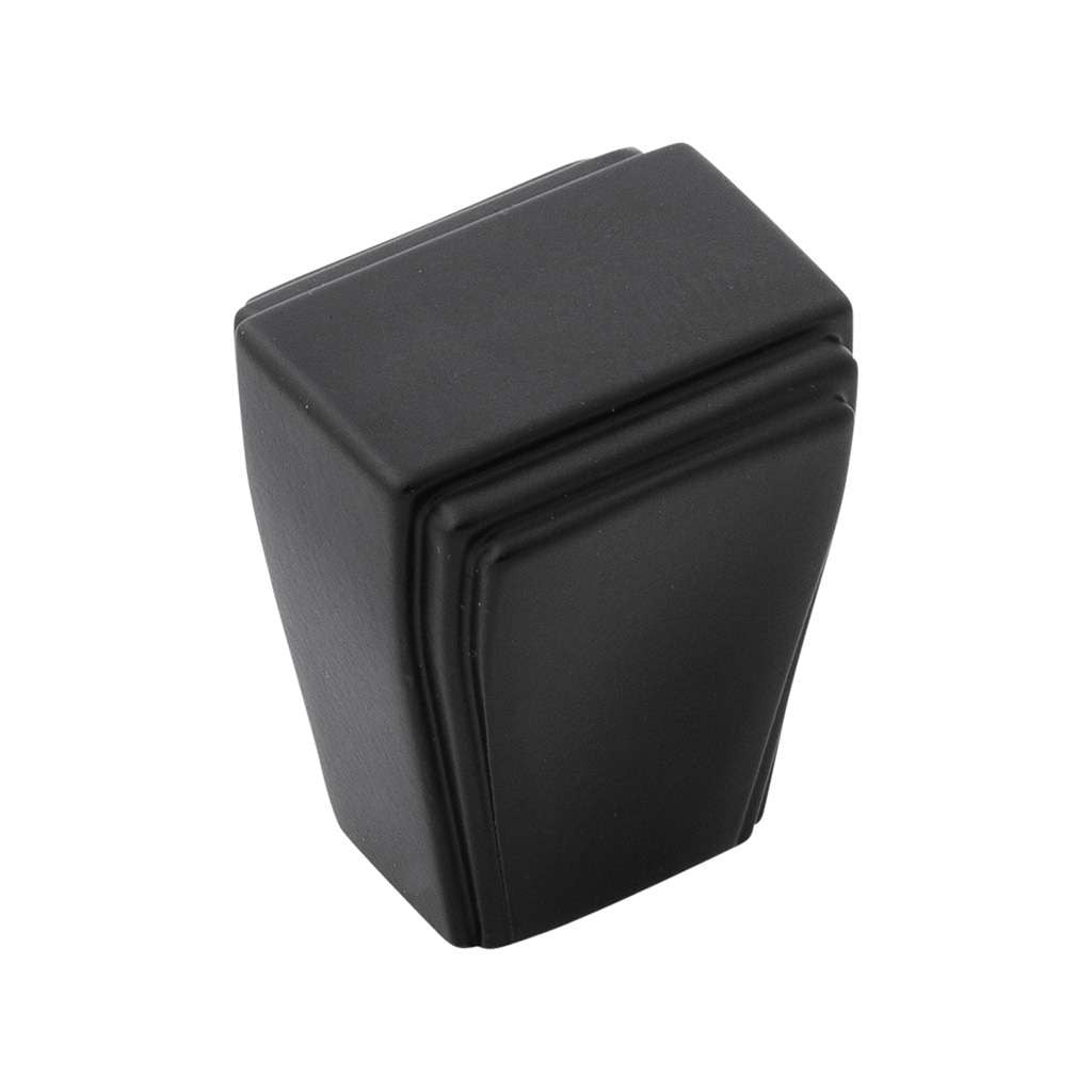 BELWITH KEELER Belleclaire 1" Length Rectangle Cabinet Knob in Matte Black B077493-MB