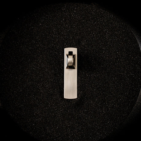 Belwith Keeler Bijou Astoria 3-1/2" Long Rectangle Knob Backplate in Satin Nickel B056380-SN Display Front View