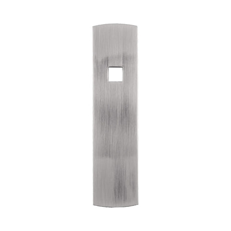 Belwith Keeler Bijou Astoria 3-1/2" Long Rectangle Knob Backplate in Satin Nickel B056380-SN Front View