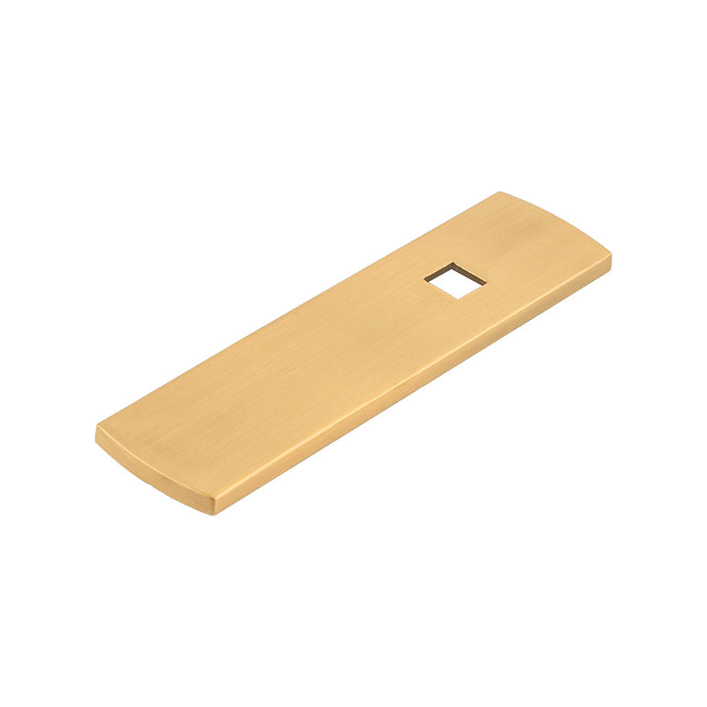 Belwith Keeler Bijou Astoria 3-1/2" Long Rectangle Knob Backplate in Brushed Golden Brass B056380-BGB