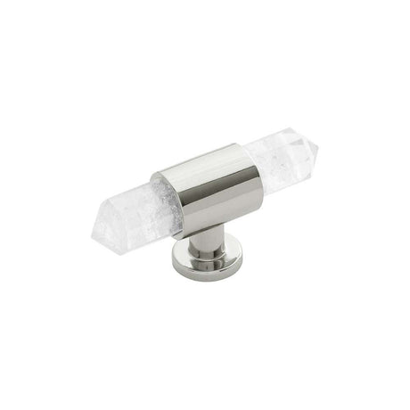Belwith Keeler Bijou Aura 1-1/2" Long Quartz T-Knob in Polished Nickel B075512-14