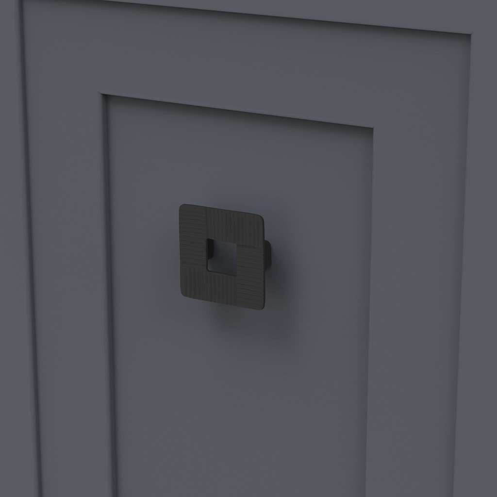 Belwith-Keeler Bijou Omni 1-3/4 Centers Square Handle in Matte Black B049825-MB Mounted