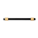 BELWITH KEELER Chrysalis Black Glass Handle Pull in Brushed Golden Brass 160mm B076308GB-BGB Front View