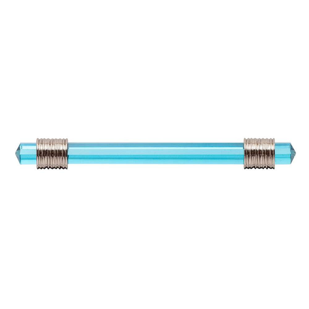 BELWITH KEELER Chrysalis Cerulean Glass Handle Pull in Polished Nickel 128mm B076307GC-14 Front View
