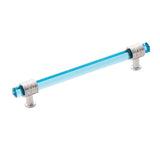 BELWITH KEELER Chrysalis Cerulean Glass Handle Pull in Polished Nickel 160mm B076308GC-14