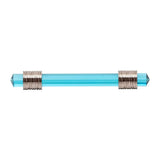 BELWITH KEELER Chrysalis Cerulean Glass Handle Pull in Polished Nickel 96mm B076306GC-14 Front View