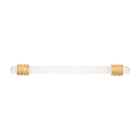 BELWITH KEELER Chrysalis Frosted Glass Handle Pull in Brushed Golden Brass 160mm B076308GF-BGB Front View