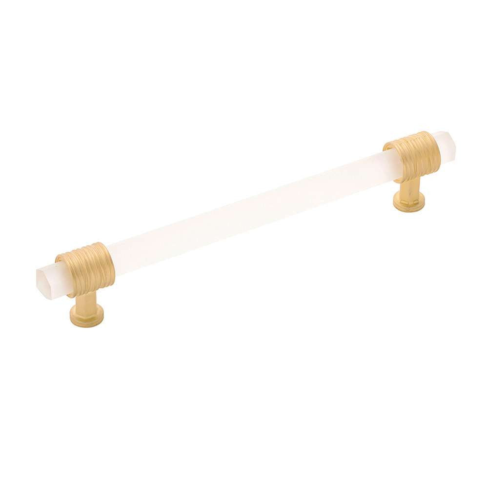 BELWITH KEELER Chrysalis Frosted Glass Handle Pull in Brushed Golden Brass 160mm B076308GF-BGB