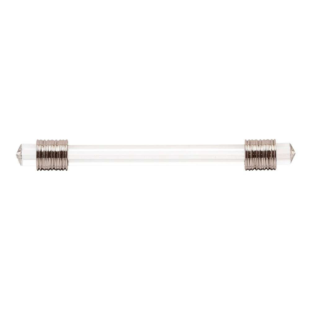 BELWITH KEELER Chrysalis Glass Handle Pull in Polished Nickel 128mm B076307GL-14 Front View