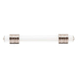 BELWITH KEELER Chrysalis Glass Handle Pull in Polished Nickel 96mm B076306GL-14 Front View