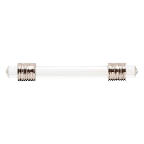 BELWITH KEELER Chrysalis Glass Handle Pull in Polished Nickel 96mm B076306GL-14 Front View