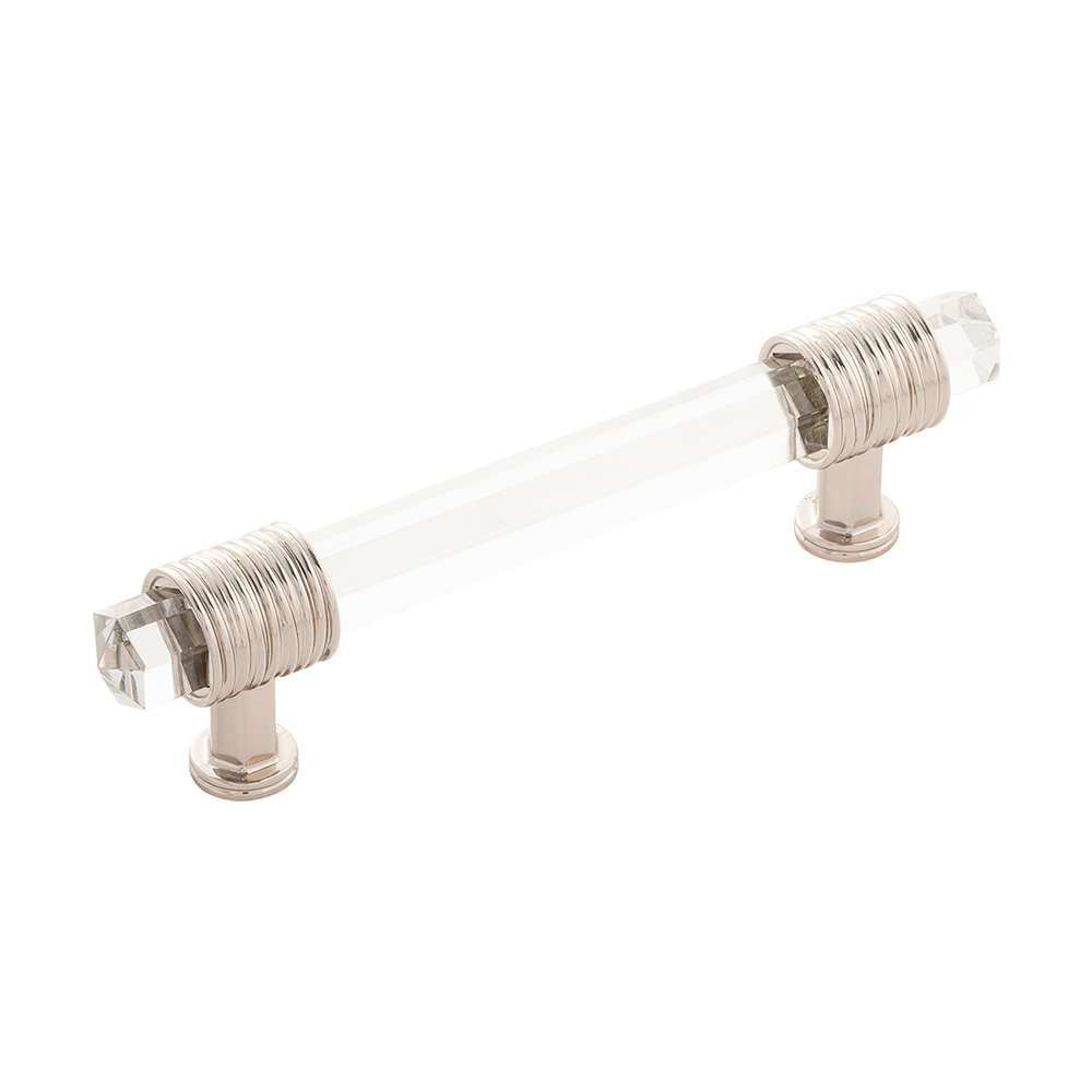 BELWITH KEELER Chrysalis Glass Handle Pull in Polished Nickel 96mm B076306GL-14