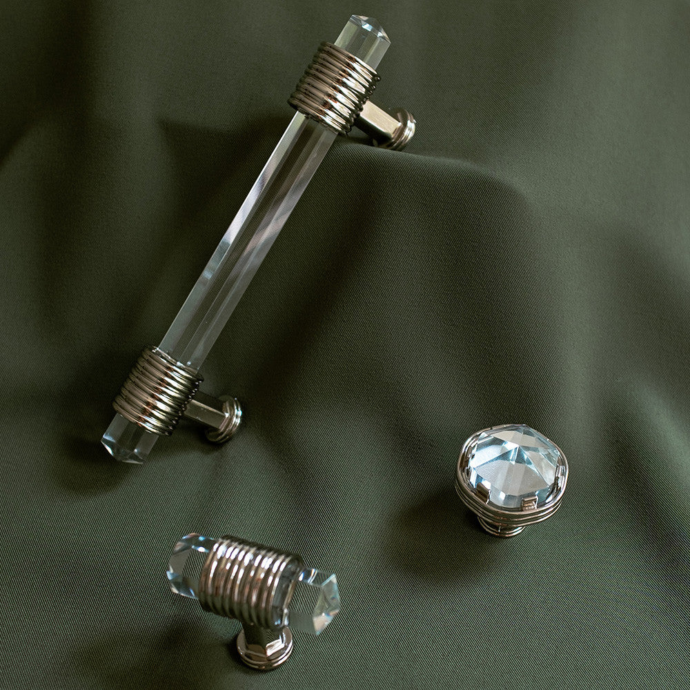 BELWITH KEELER Chrysalis in Polished Nickel with Glass