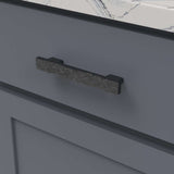BELWITH-KEELER Sandrine 3-3/4" and 5-1/16" Centers Rectangle Handle Pull in Black Mist B077514-BM Mounted