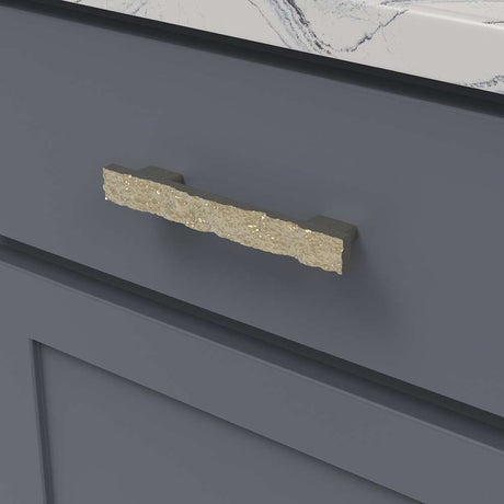 BELWITH-KEELER Sandrine 3-3/4" and 5-1/16" Centers Rectangle Handle Pull in Champagne Bronze B077514-CBZ Mounted
