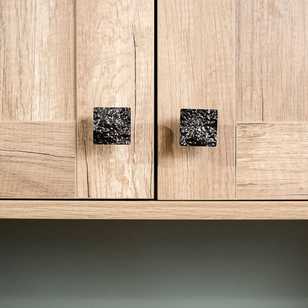 BELWITH-KEELER Sandrine Square Cabinet Knob in Black Mist B077512-BM on Cabinets