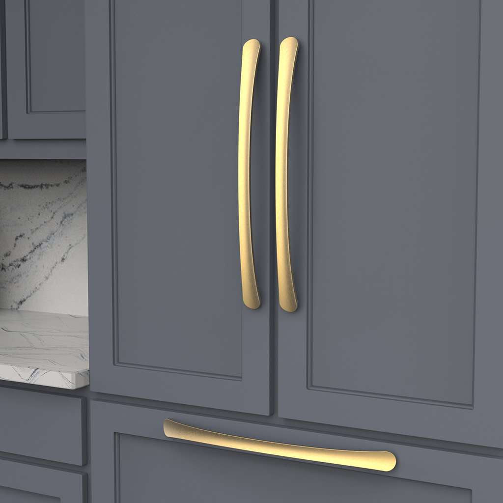 BELWITH-KEELER Vale Appliance Pulls in Brushed Golden Brass 18" B079379-BGB Mounted