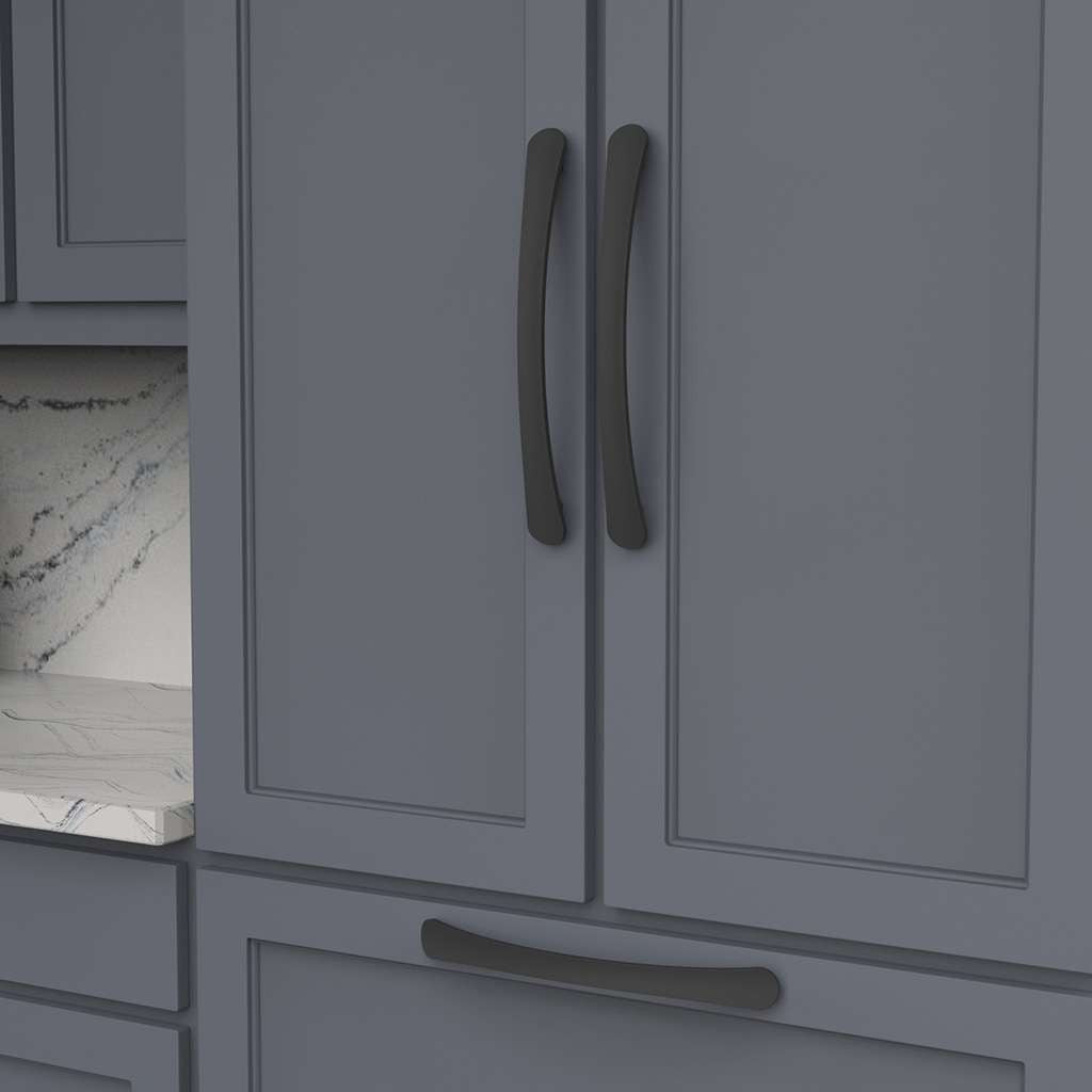 BELWITH-KEELER Vale Appliance Pulls in Matte Black 12" B079378-MB Mounted