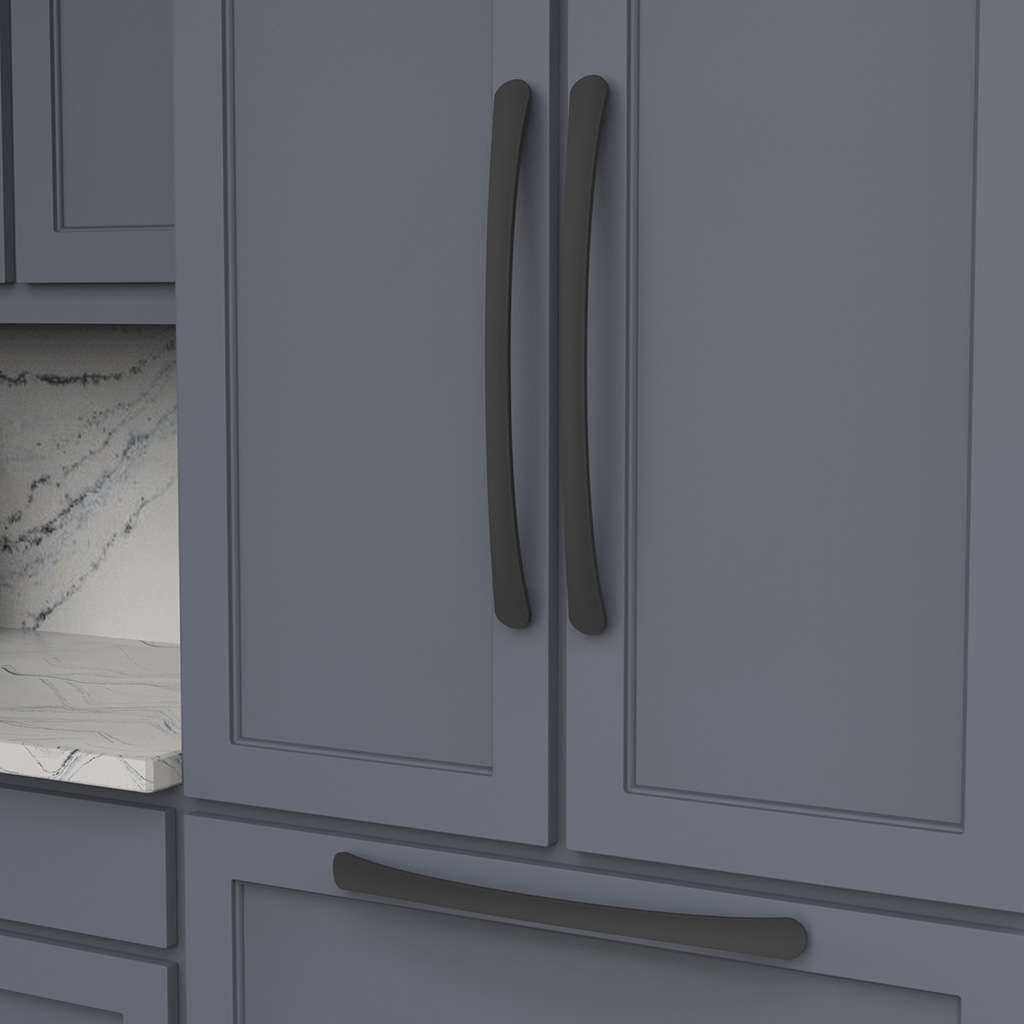 BELWITH-KEELER Vale Appliance Pulls in Matte Black 18" B079379-MB Mounted