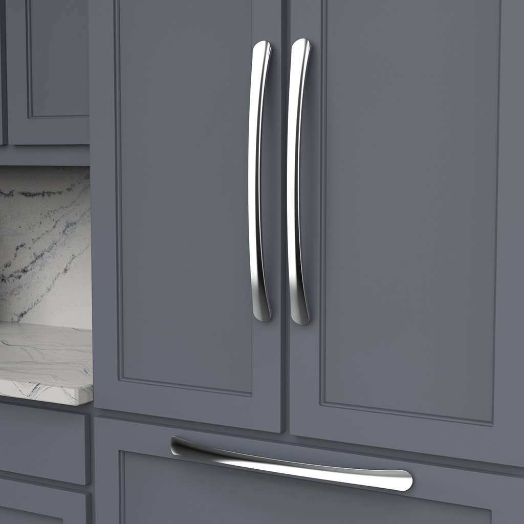 BELWITH-KEELER Vale Appliance Pulls in Polished Chrome 18" B079379-CH Mounted