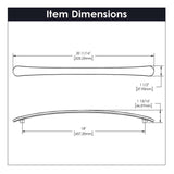BELWITH-KEELER Vale Appliance Pulls in Polished Chrome 18" B079379-CH Specs
