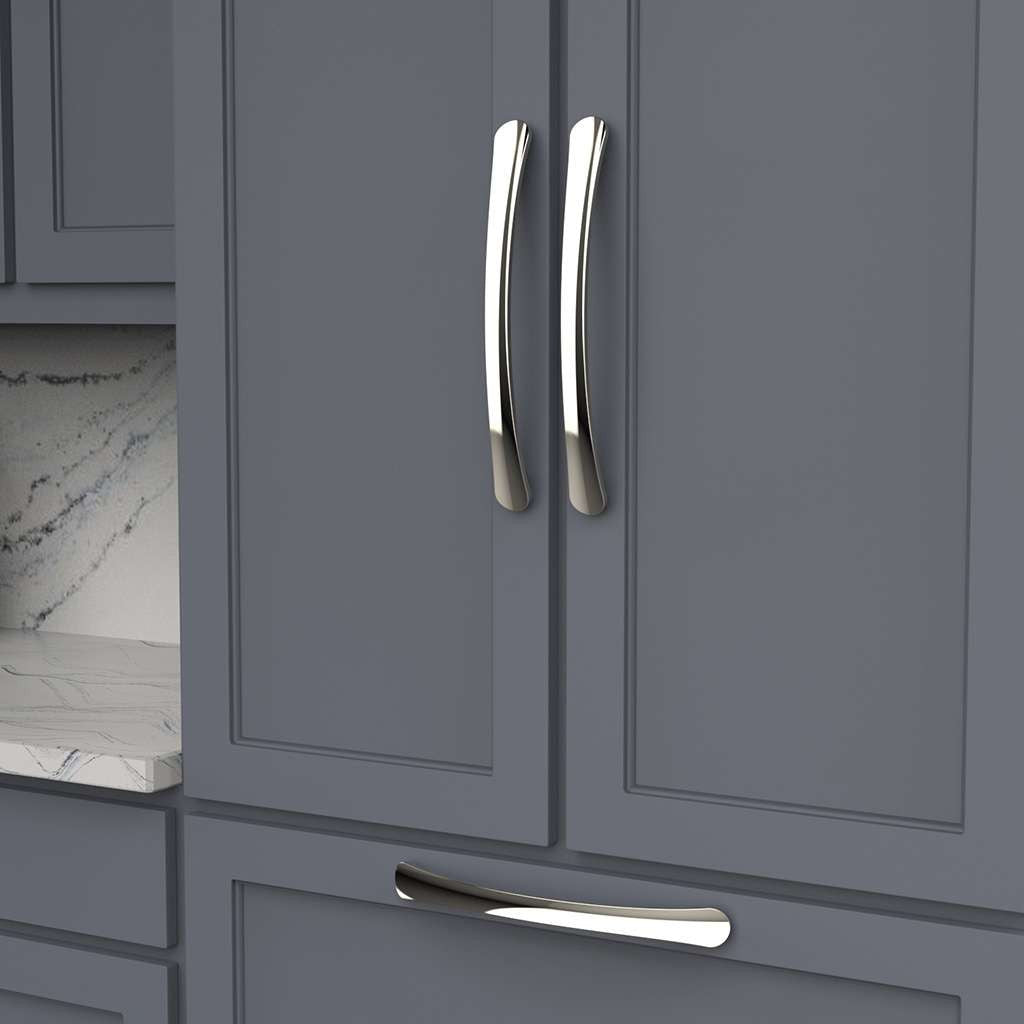 BELWITH-KEELER Vale Appliance Pulls in Polished Nickel 12" B079378-14 Mounted