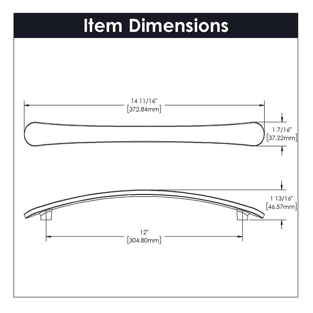 BELWITH-KEELER Vale Appliance Pulls in Satin Nickel 12" B079378-SN Specs
