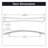 BELWITH-KEELER Vale Curved Handle Pull in Polished Chrome 192mm B076862-CH Specs