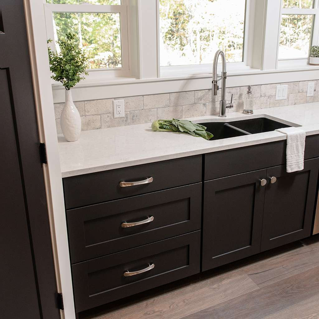 BELWITH-KEELER Vale in Satin Nickel Black Kitchen