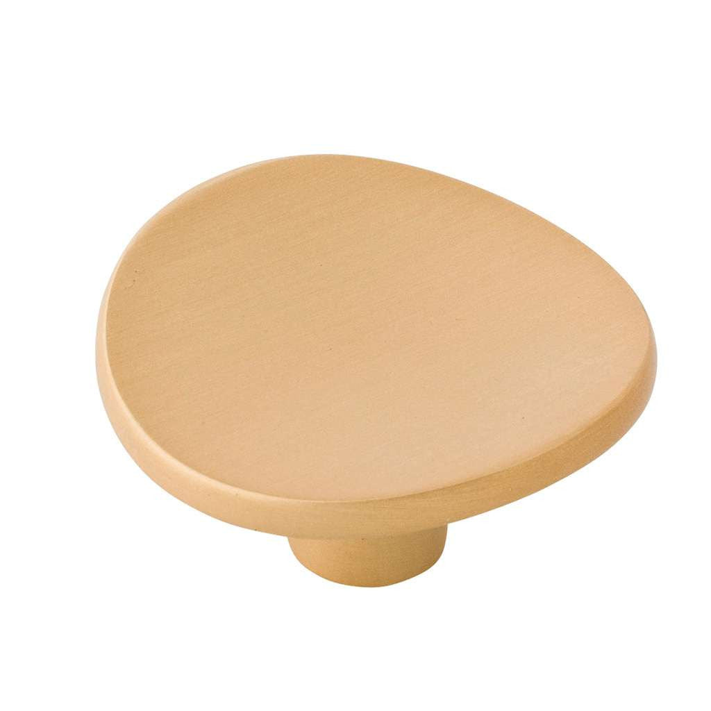 BELWITH-KEELER Vale Round Cabinet Knob in Brushed Golden Brass 1-3/4" Diameter B076526-BGB