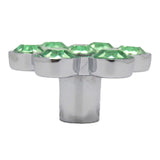 Green & Chrome Hexagon 1-11/16" Cabinet Knob from Carol Beach Knobs Gem Collection 1708