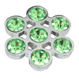 Green & Chrome Hexagon 1-11/16" Cabinet Knob from Carol Beach Knobs Gem Collection 1708