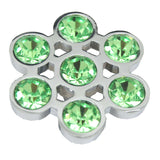 Green & Chrome Hexagon 1-11/16" Cabinet Knob from Carol Beach Knobs Gem Collection 1708