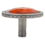 Amber & Nickel 1-1/2" Diameter Jewel Cabinet Knob from Carol Beach Knobs Gem Collection 1548