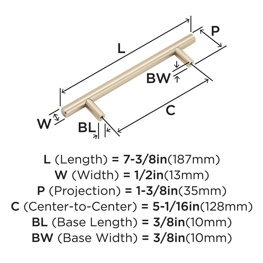 AMEROCK Bar Pulls Cabinet Handle in Champagne Bronze