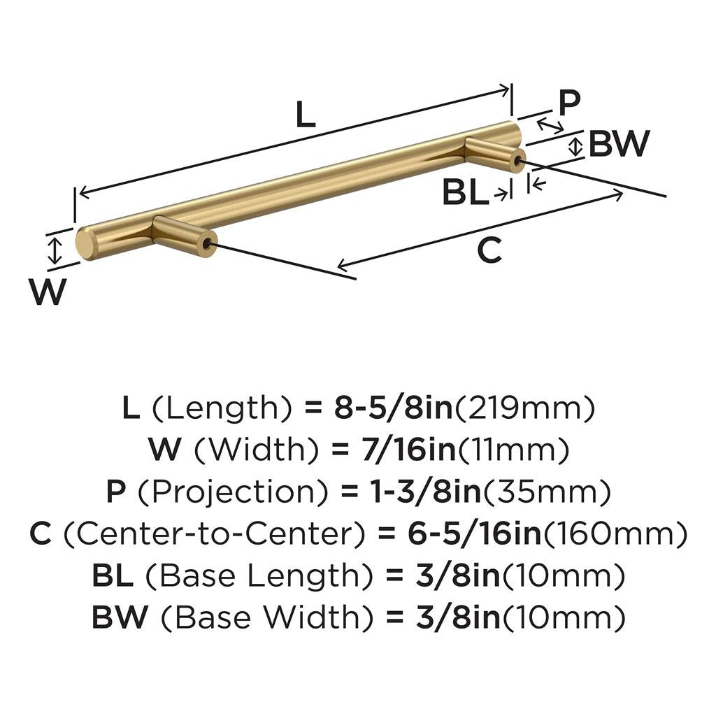 AMEROCK Bar Pulls Cabinet Handle in Champagne Bronze