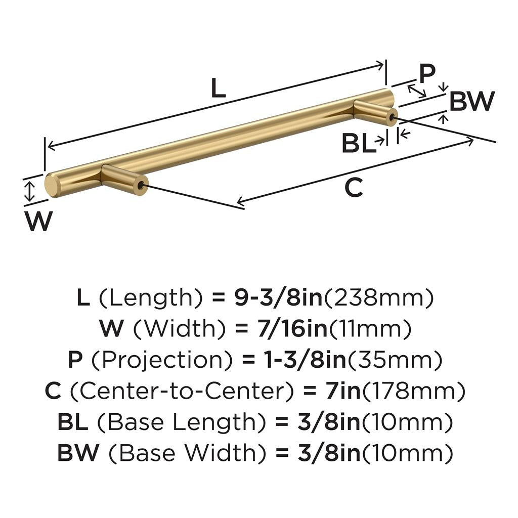 AMEROCK Bar Pulls Cabinet Handle in Champagne Bronze