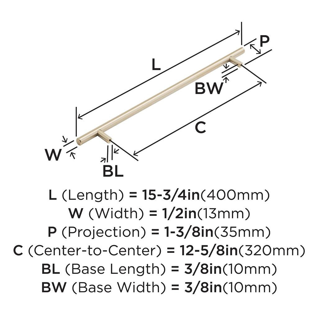AMEROCK Bar Pulls Cabinet Handle in Champagne Bronze
