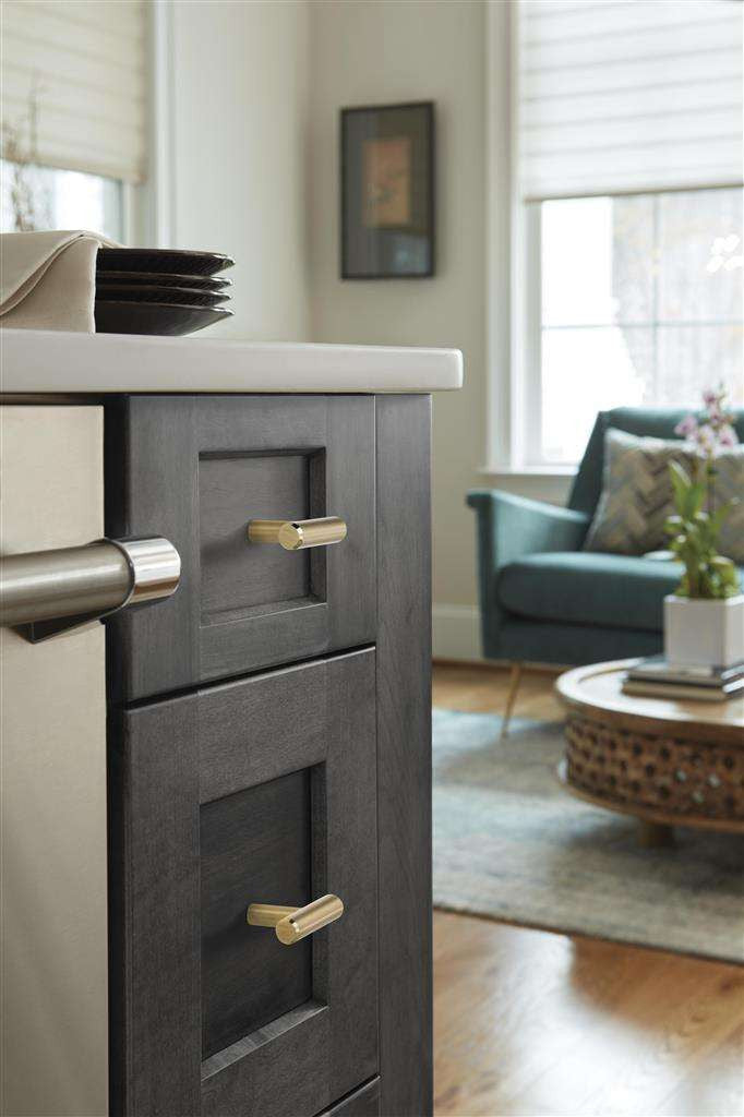 AMEROCK Bar Pulls 1-15/16" Length Cabinet T-Knob in Champagne Bronze BP19009CZ