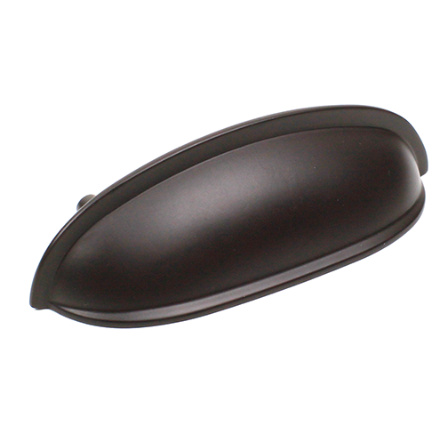 Main View of a Dark Bronze 3" Hole Centers Cup Pull from Century Hardware's Apac Collection 25753-OB