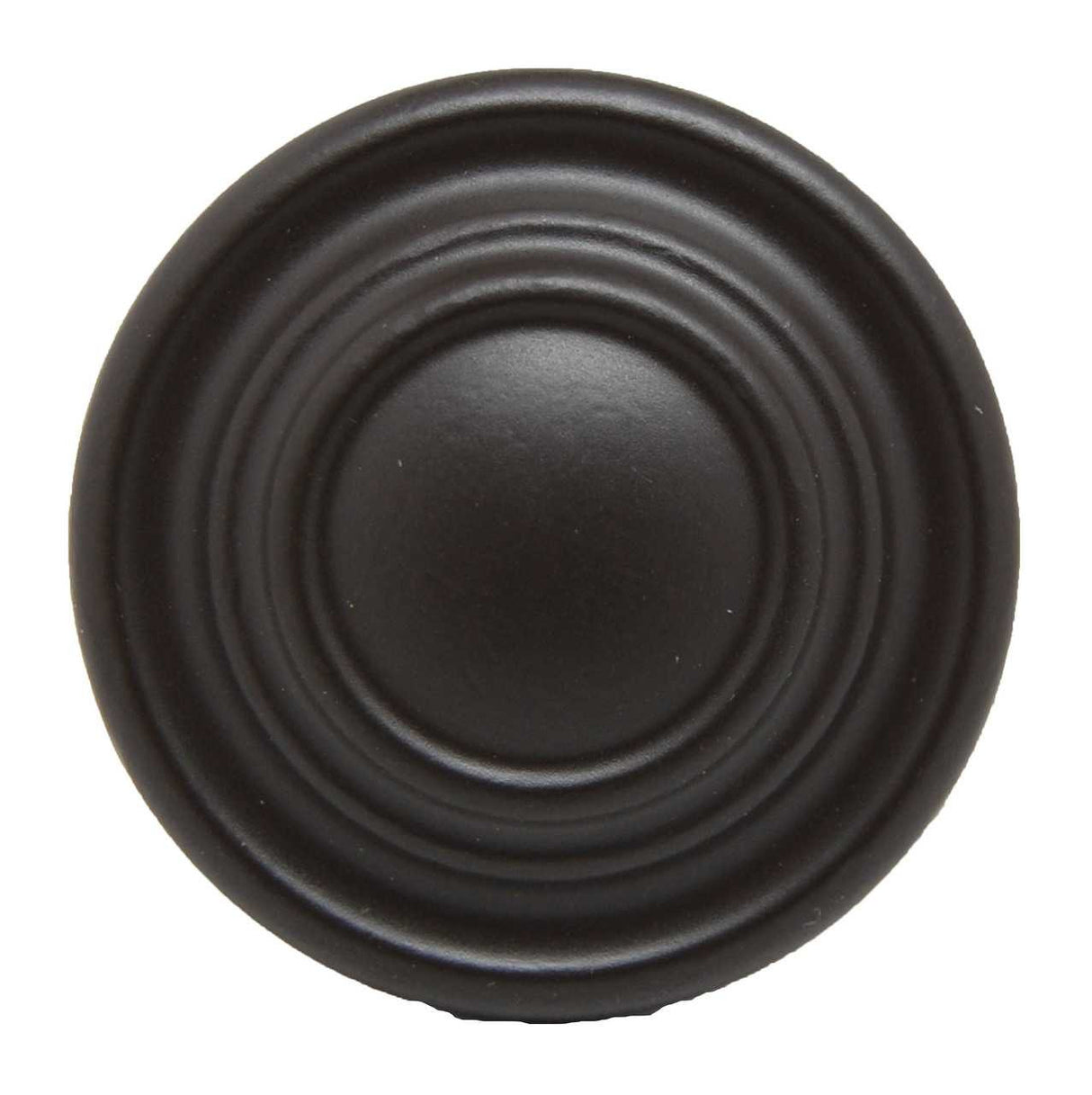 Top View of a Dark Bronze 1-1/4" Round Ring Cabinet Knob from Century Hardware's Builder's Choice Collection 07015-OB