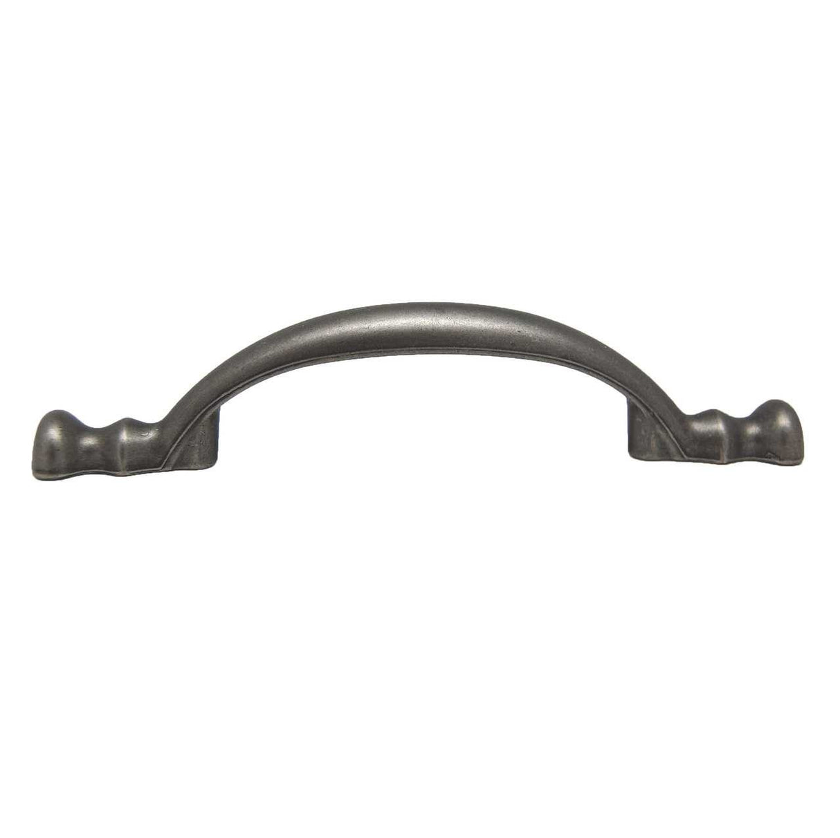 Side View of an Antique Pewter 3" Hole Centers Handle Cabinet Pull from Century Hardware's Builder's Choice Collection 03432-AP