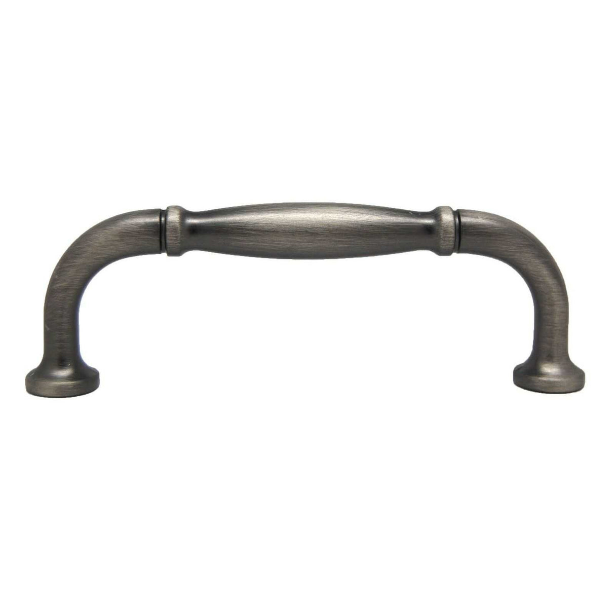 Side View of an Antique Pewter 3" Hole Centers Handle Cabinet Pull from Century Hardware's Builder's Choice Collection 03708-APH