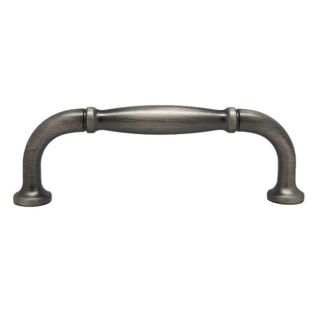 Side View of an Antique Pewter 3" Hole Centers Handle Cabinet Pull from Century Hardware's Builder's Choice Collection 03708-APH