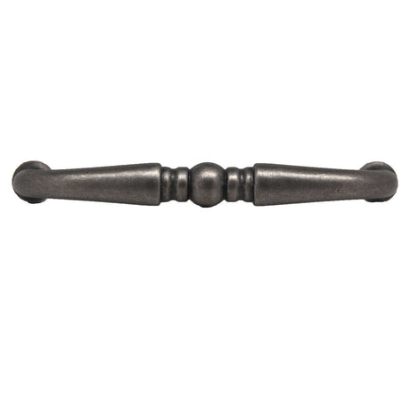 Top View of an Antique Pewter 3" Hole Centers Handle Cabinet Pull from Century Hardware's Builder's Choice Collection 03866-AP