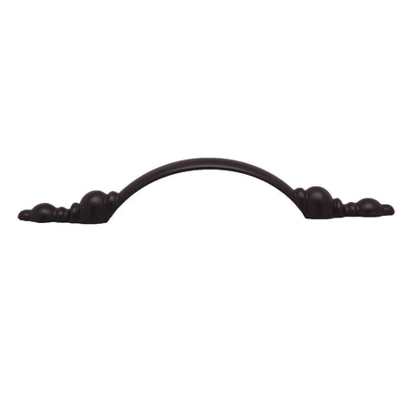 Side View of a Dark Bronze 3" Hole Centers Handle Cabinet Pull from Century Hardware's Builder's Choice Collection 03111-DB